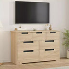 7-Drawer Wood Dresser Chest with Embedded Handles, Organizer for Living Room, Nursery & Entryway