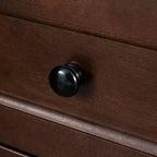 Solid Wood Buffet Cabinet with Retro Round Handles, 160 LBS Capacity Console Table for Dining & Living Room