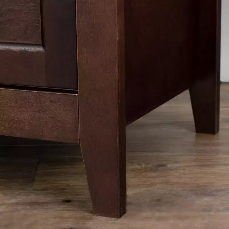 Solid Wood Buffet Cabinet with Retro Round Handles, 160 LBS Capacity Console Table for Dining & Living Room