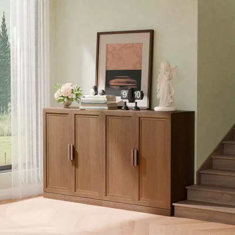 Accent Storage Cabinet with Adjustable Shelves & 2 Doors, Sideboard Buffet, 36"H x 31"W