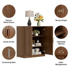 Accent Storage Cabinet with Adjustable Shelves & 2 Doors, Sideboard Buffet, 36"H x 31"W