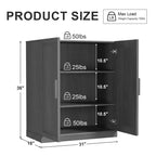 Accent Storage Cabinet with Adjustable Shelves & 2 Doors, Sideboard Buffet, 36"H x 31"W