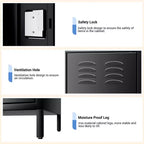 3-Door Metal Locker with 9 Hooks & 3 Shelves, 72" Steel Storage Locker for Home, Office, Gym & School
