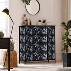 12-Drawer Dresser Chest Organizer with Steel Frame & Wood Top, Large Storage for Bedroom & Nursery