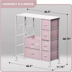 12-Drawer Dresser Chest Organizer with Steel Frame & Wood Top, Large Storage for Bedroom & Nursery