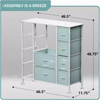 12-Drawer Dresser Chest Organizer with Steel Frame & Wood Top, Large Storage for Bedroom & Nursery