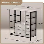 12-Drawer Dresser Chest Organizer with Steel Frame & Wood Top, Large Storage for Bedroom & Nursery