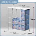 12-Drawer Dresser Chest Organizer with Steel Frame & Wood Top, Large Storage for Bedroom & Nursery