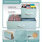 12-Drawer Dresser Chest Organizer with Steel Frame & Wood Top, Large Storage for Bedroom & Nursery