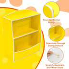 Kids 3-Tier Wood Toy Storage Bookshelf Cubby, 24"L, for Children's Room, Playroom & Hallway