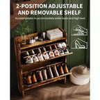 Shoe Storage Cabinet with 2 Flip Drawers & Metal Handle, Slim Hidden Organizer for Hallway & Living Room