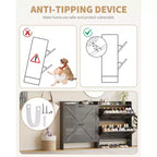 Shoe Storage Cabinet with 2 Flip Drawers & Metal Handle, Slim Hidden Organizer for Hallway & Living Room