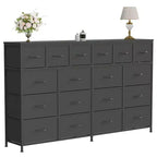18-Drawer Fabric Dresser Chest Organizer with Steel Frame, Clothes Storage for Bedroom & Hallway