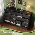 18-Drawer Fabric Dresser Chest Organizer with Steel Frame, Clothes Storage for Bedroom & Hallway