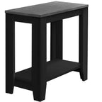 Modern Side Table with Loop Legs, End Table with Bottom Storage Shelf & Thick Tabletop, Black