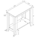 Modern Side Table with Loop Legs, End Table with Bottom Storage Shelf & Thick Tabletop, Black