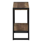 Modern Side Table with Loop Legs, End Table with Bottom Storage Shelf & Thick Tabletop, Black