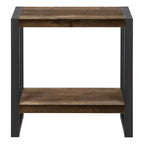 Modern Side Table with Loop Legs, End Table with Bottom Storage Shelf & Thick Tabletop, Black