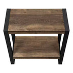 Modern Side Table with Loop Legs, End Table with Bottom Storage Shelf & Thick Tabletop, Black