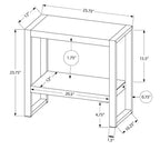 Modern Side Table with Loop Legs, End Table with Bottom Storage Shelf & Thick Tabletop, Black