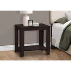 Modern Side Table with Loop Legs, End Table with Bottom Storage Shelf & Thick Tabletop, Black