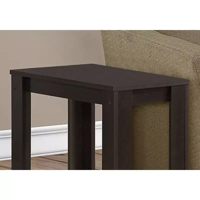 Modern Side Table with Loop Legs, End Table with Bottom Storage Shelf & Thick Tabletop, Black