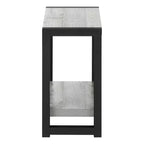 Modern Side Table with Loop Legs, End Table with Bottom Storage Shelf & Thick Tabletop, Black