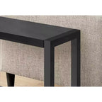 Modern Side Table with Loop Legs, End Table with Bottom Storage Shelf & Thick Tabletop, Black