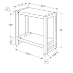 Modern Side Table with Loop Legs, End Table with Bottom Storage Shelf & Thick Tabletop, Black