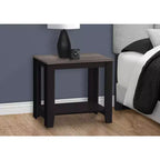 Modern Side Table with Loop Legs, End Table with Bottom Storage Shelf & Thick Tabletop, Black