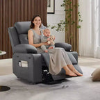 Oversized Power Lift Recliner Chair with Massage, Heating, Cup Holders & Side Pockets, Living Room