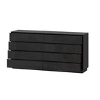 Modern 8-Drawer Chest with LED Base Lighting & High-Gloss Finish, Stylish Home Organizer