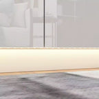 Modern 8-Drawer Chest with LED Base Lighting & High-Gloss Finish, Stylish Home Organizer