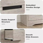 6-Drawer Dresser with Embedded Handles, Compact Storage Cabinet for Bedroom, Living Room & Hallway