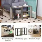 3-Tier Coffee Table with Open Shelves, Compact End Side Table for Living Room & Bedroom