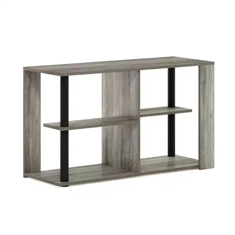 3-Tier Coffee Table with Open Shelves, Compact End Side Table for Living Room & Bedroom