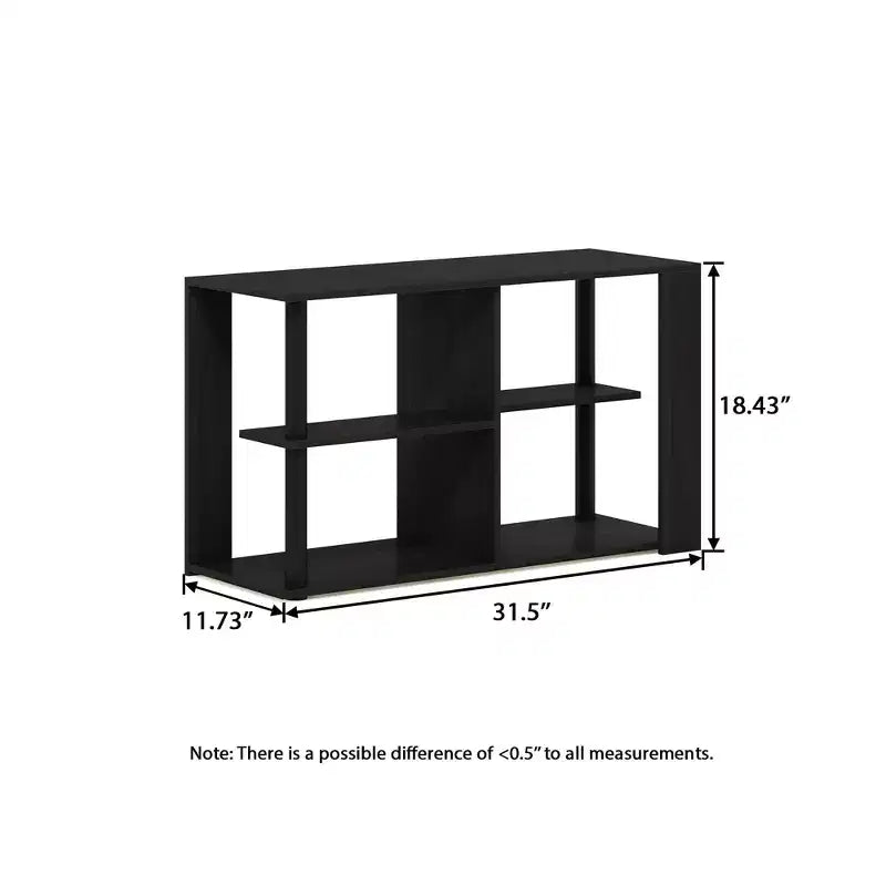 3-Tier Coffee Table with Open Shelves, Compact End Side Table for Living Room & Bedroom