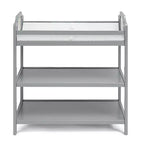 Baby Changing Table with 2 Storage Shelves, Non-Toxic Safe Nursery Furniture, Convertible Design