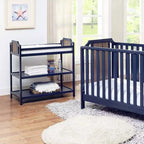 Baby Changing Table with 2 Storage Shelves, Non-Toxic Safe Nursery Furniture, Convertible Design