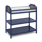 Baby Changing Table with 2 Storage Shelves, Non-Toxic Safe Nursery Furniture, Convertible Design