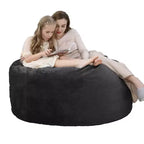 3-Foot Memory Foam Bean Bag Chair, Soft Dutch Velvet Round Sofa with Filling Included, for Adults