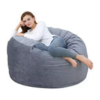 3-Foot Memory Foam Bean Bag Chair, Soft Dutch Velvet Round Sofa with Filling Included, for Adults