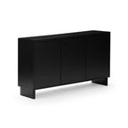 Modern 3-Door Solid Pine Sideboard Cabinet with Soft-Close Doors & Adjustable Shelves, 59"W