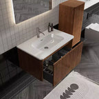 Floating Bathroom Wall Cabinet with Adjustable Shelves & 2 Doors, Wall-Mounted Storage for Small Spaces