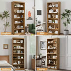 41"H Doorless Wood Bookshelf Storage Cabinet for Kitchen, Bedroom, Entryway & Living Room, Natural