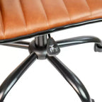 Low Back Armless Ribbed Swivel Task Office Chair, Vinyl Upholstery, 250 LBS Capacity