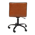 Low Back Armless Ribbed Swivel Task Office Chair, Vinyl Upholstery, 250 LBS Capacity
