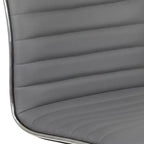 Low Back Armless Ribbed Swivel Task Office Chair, Vinyl Upholstery, 250 LBS Capacity