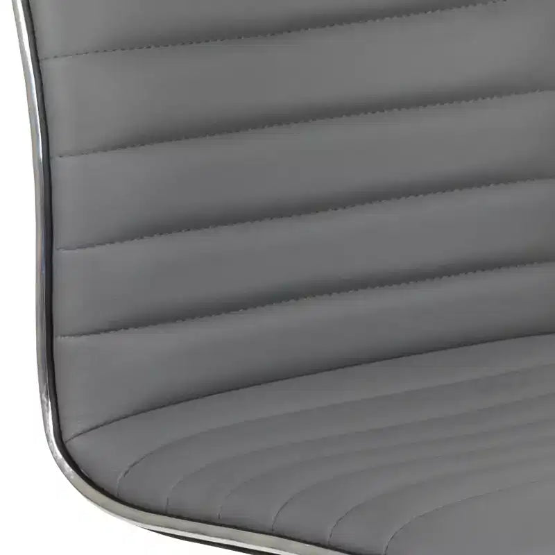 Low Back Armless Ribbed Swivel Task Office Chair, Vinyl Upholstery, 250 LBS Capacity
