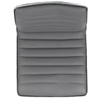 Low Back Armless Ribbed Swivel Task Office Chair, Vinyl Upholstery, 250 LBS Capacity